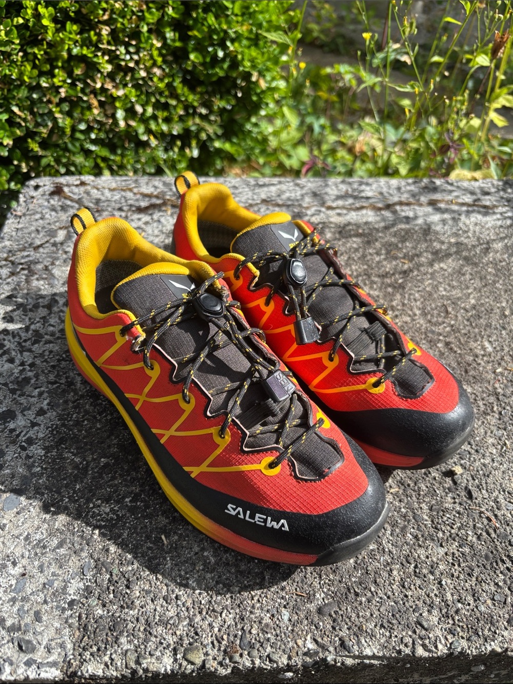 Salewa Kids' Red and Yellow Trail Sneakers